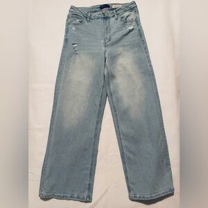 BCBGeneration Wide Leg Jeans | “Leia”  Stonewashed Blue | Size 9 / 29